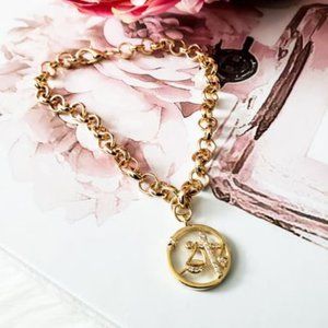Zodiac Charm 18K Gold Plated Charm Bracelet